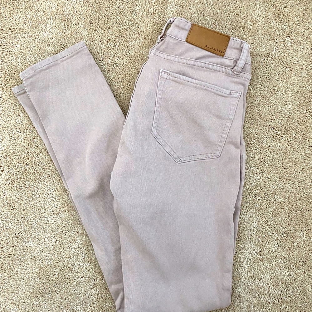 All Saints Mast Skinny Jeans (light blush)